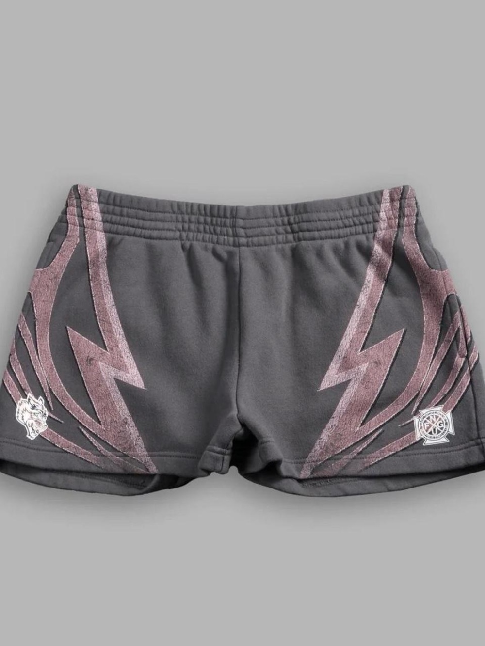 Darc Sport x Harley Davidson Ellie Sweat Shorts in Slate Grey Lightning